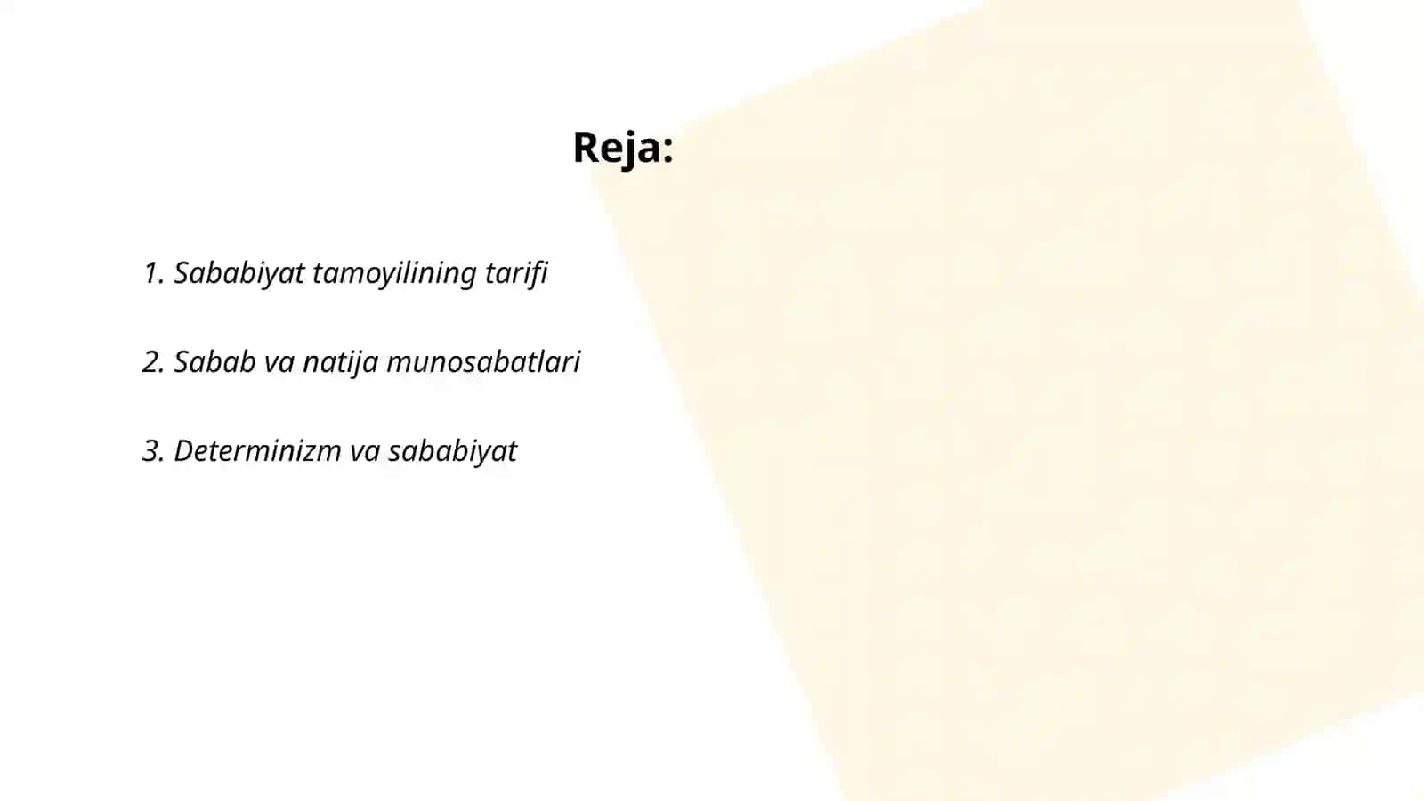 Sababiyat tamoyili 2