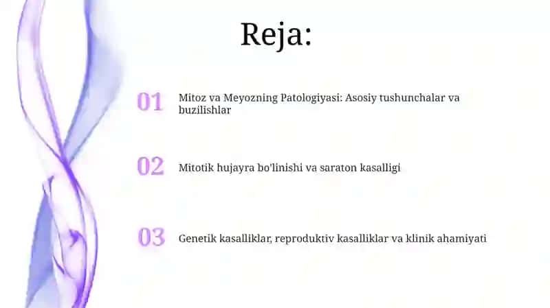 Metoz va meyoz potologiyasi 2