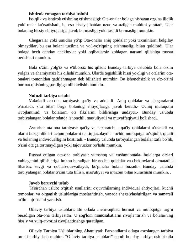 Oilaviy Tarbiya Uslublari Bunyodbek 2