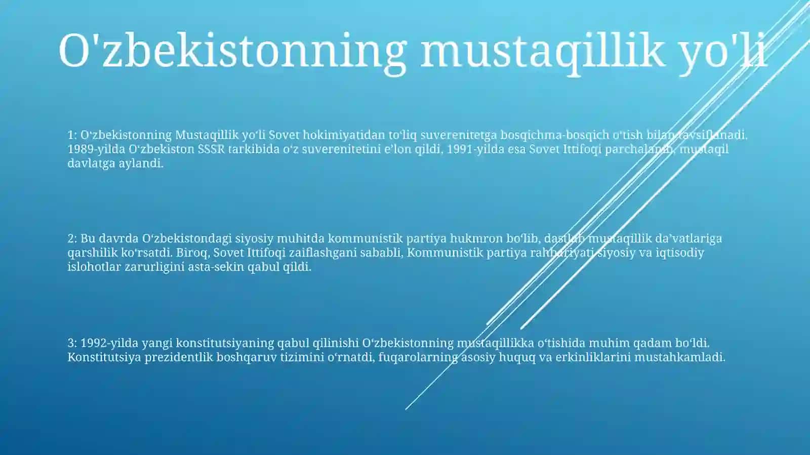 Mustaqillikka Erishishda Uzbekistonda Siyosiy Axvol 2