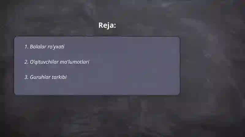 Bolalar ro'yxati 2