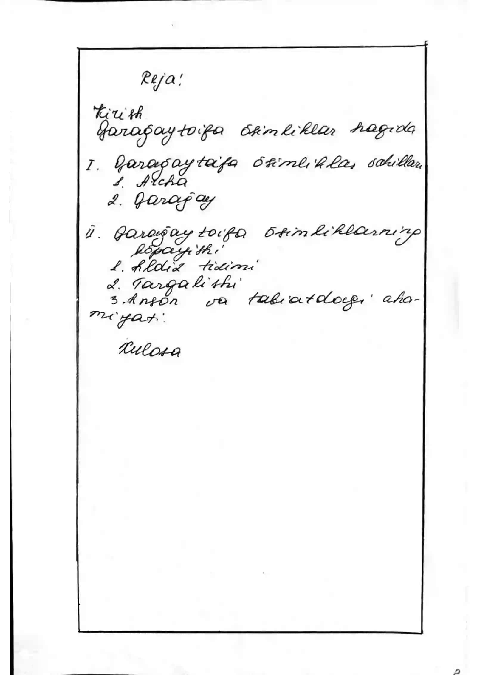Qarag`aytoifa o`simliklar 2