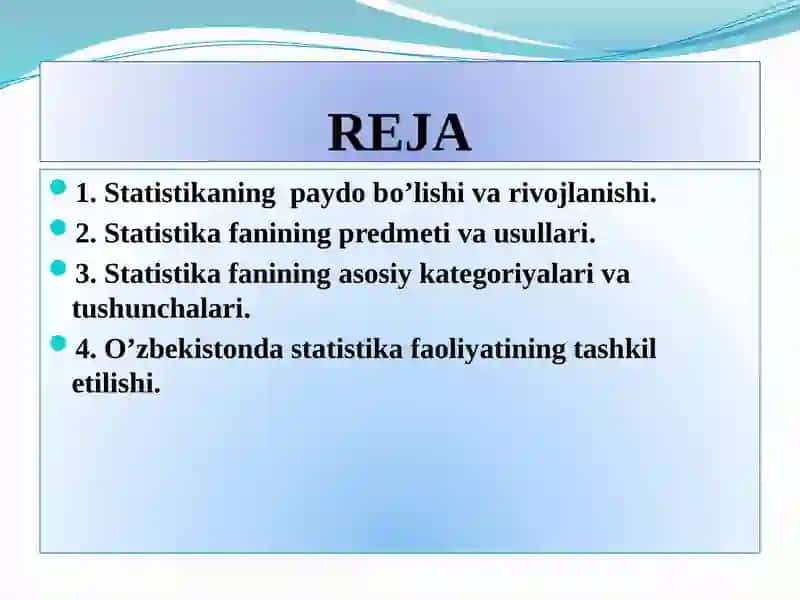 STATISTIKA FANIGA KIRISH 2