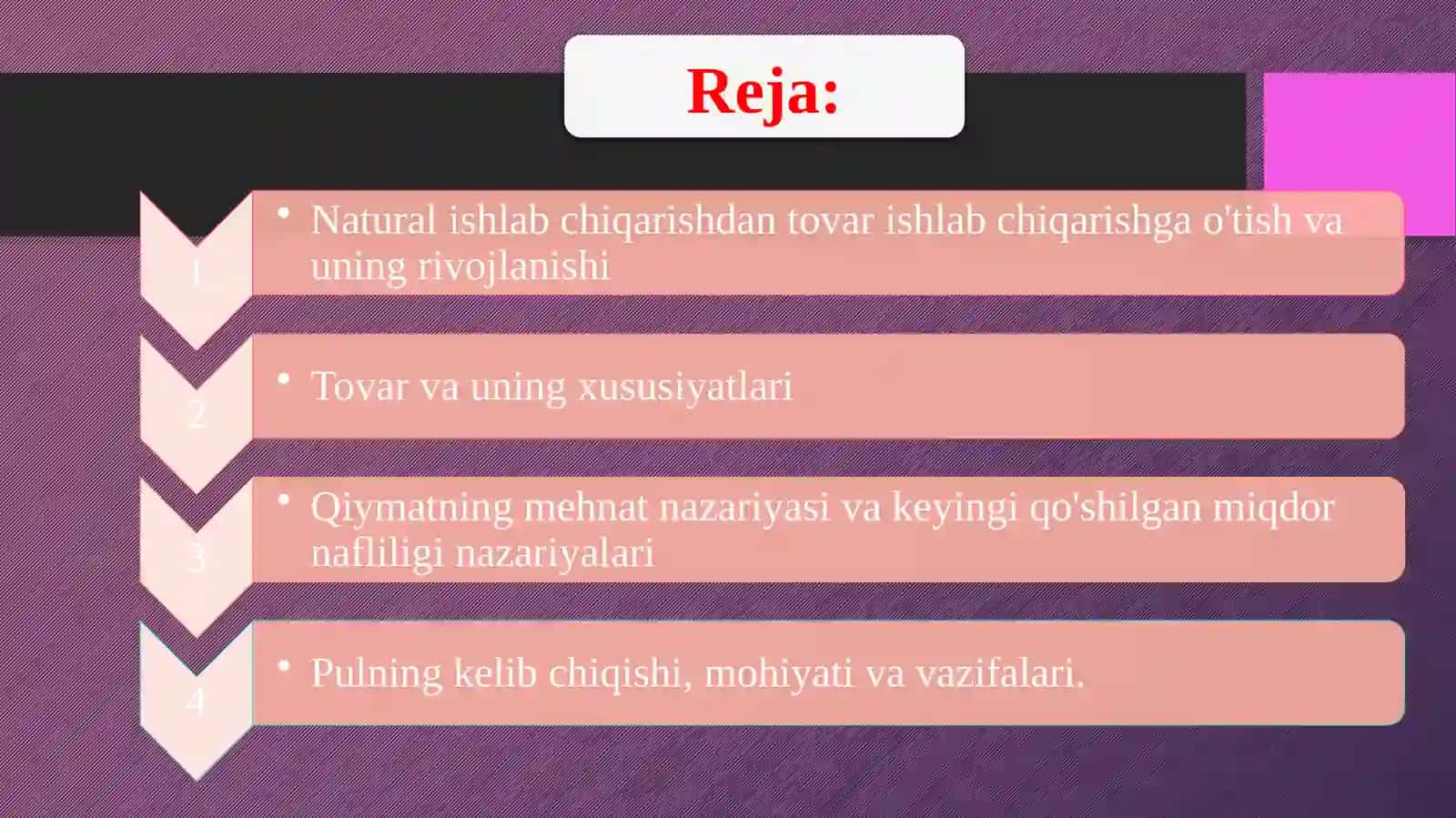 TOVAR VA PUL MUNOSABATLARINING SHAKLLANISHI 2