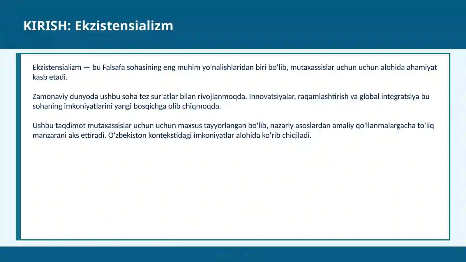 EKZISTENSIALIZM 2