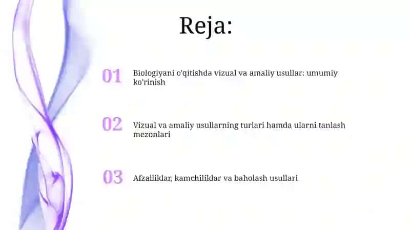 Biologiyani o'qitishda vizual va amaliy usullar 2
