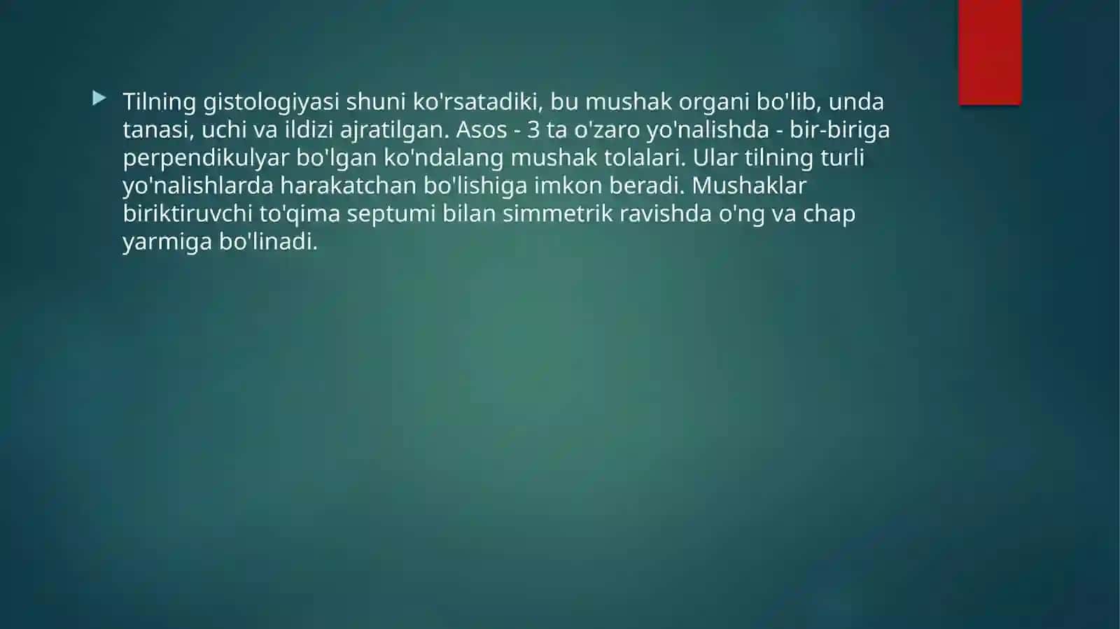 TIL GISTOLOGIYASI 2