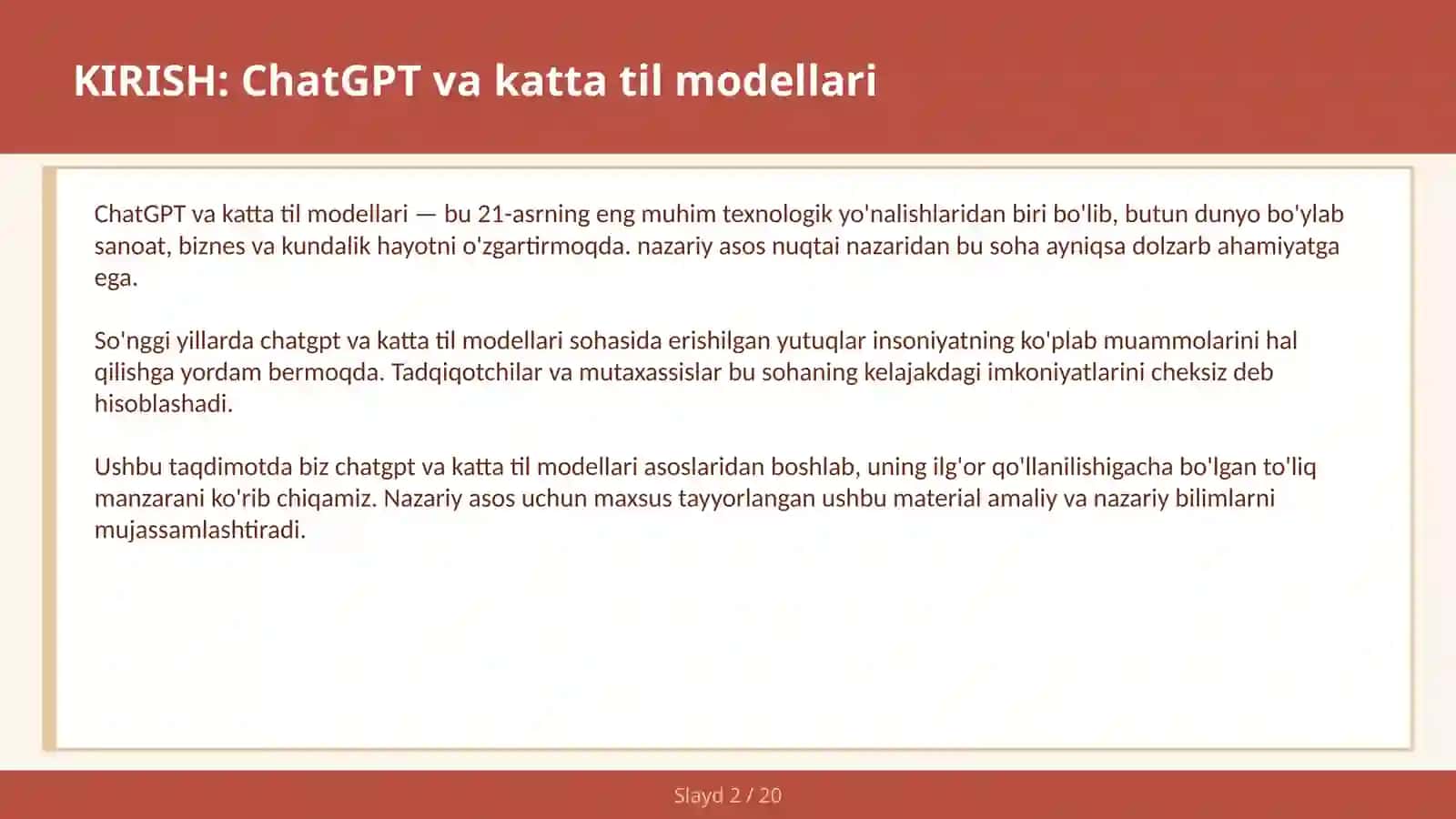 CHATGPT VA KATTA TIL MODELLARI 2