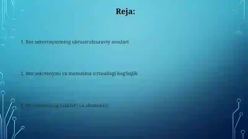 Bez sekretsiyasining ultrastruktura asoslari 2