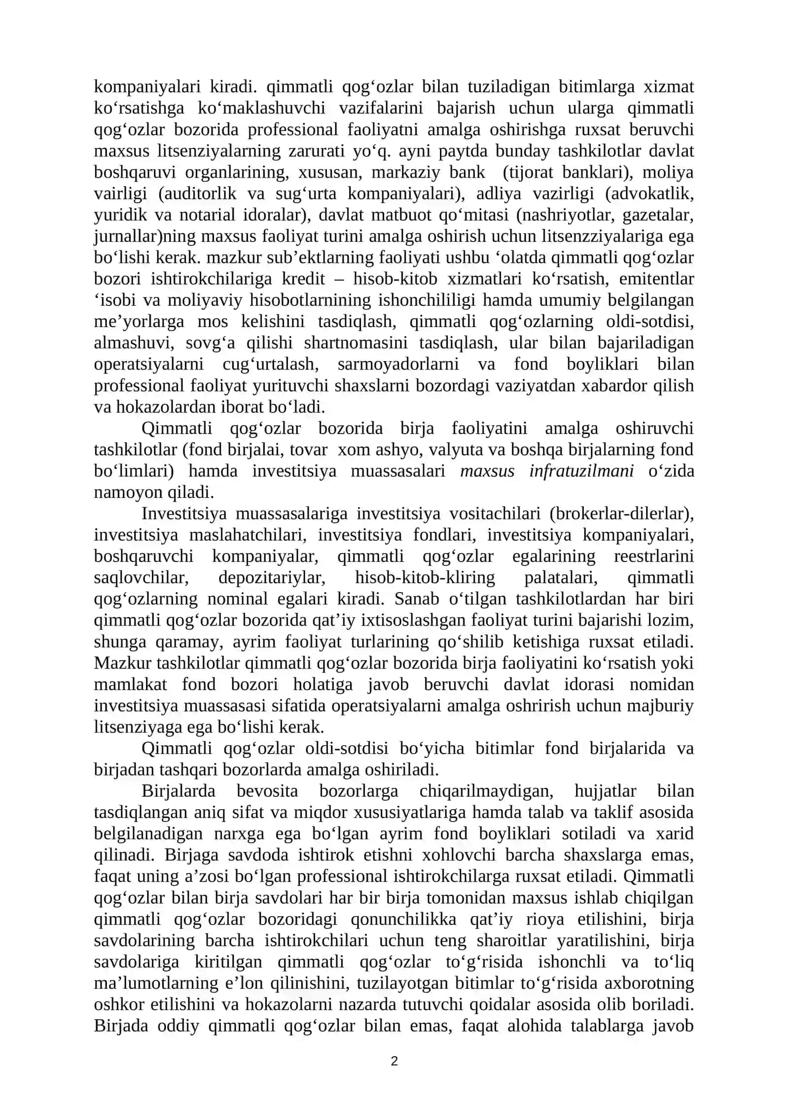 QIMMATLI QOG‘OZLAR BOZORI 2