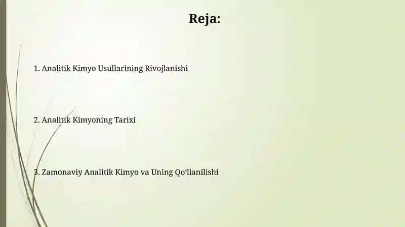Zamonaviy Analitik Kimyo va Uning Qoʻllanilishi 2