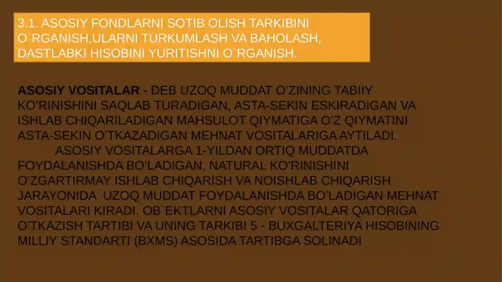 ASOSIY VOSITALAR HISOBI 2