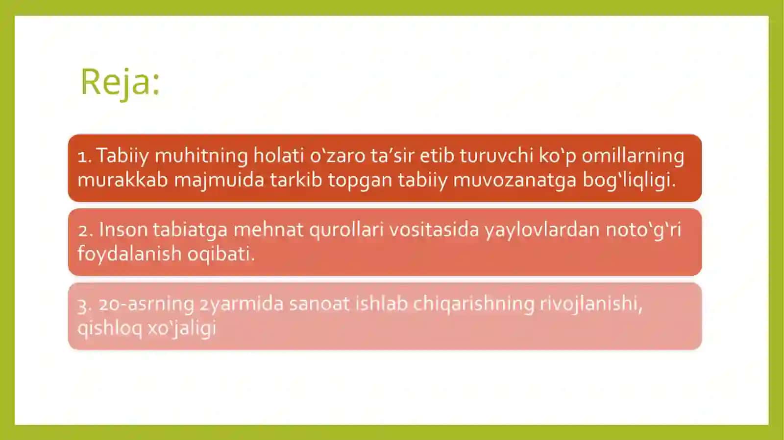 ATROF MUHITNI O'RGANISH 2