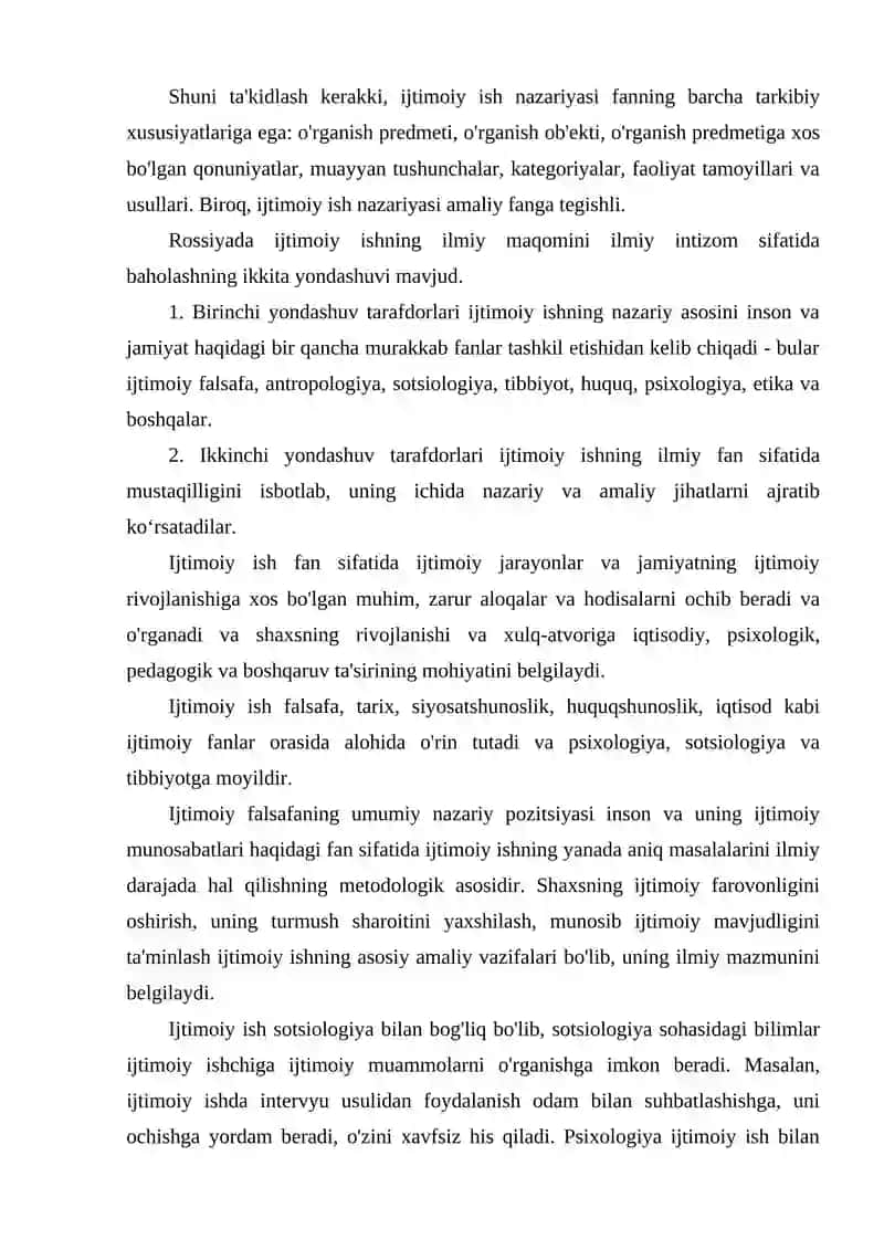 Ijtimoiy Ish Samaradorligi va Muammlari 2