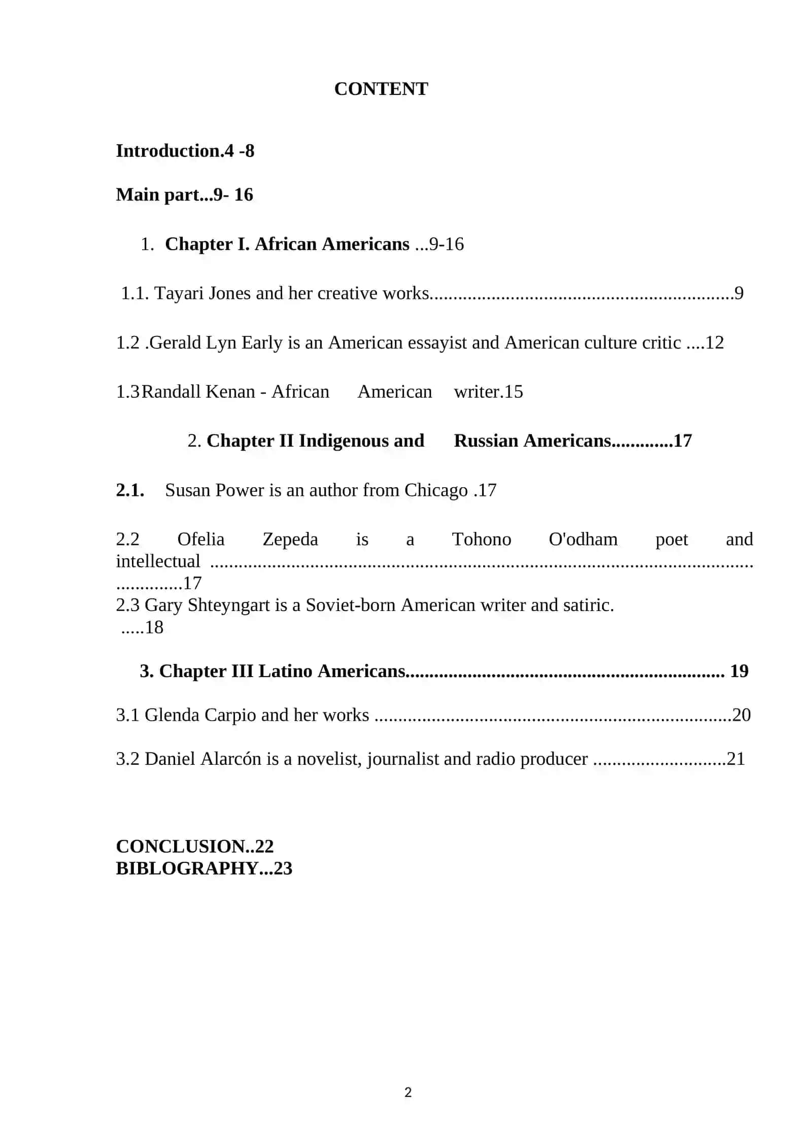 Theme: The representatives of Multicultural literature in the USA 2