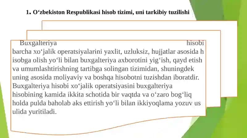 MOLIYAVIY HISOB FANIGA KIRISH 2