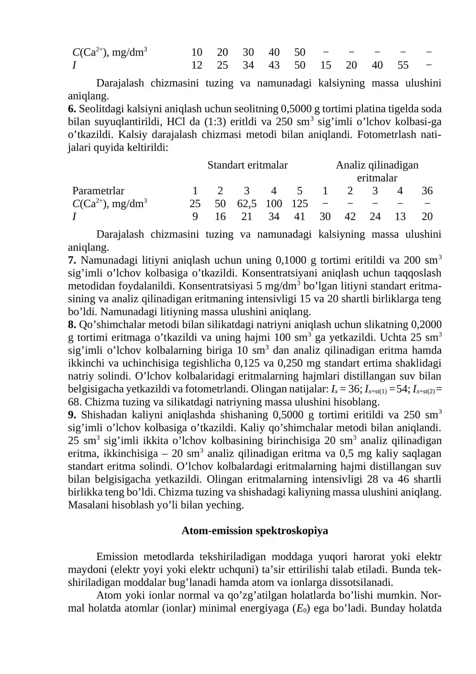 Emission alanga fotometriyasi 2