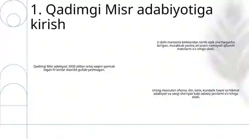 Qadimgi Misr adabiyoti 2