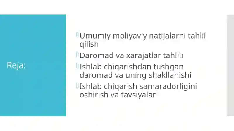 KORXONALAR MOLIYAVIY NATIJALARINI TAHLIL QILISH 2