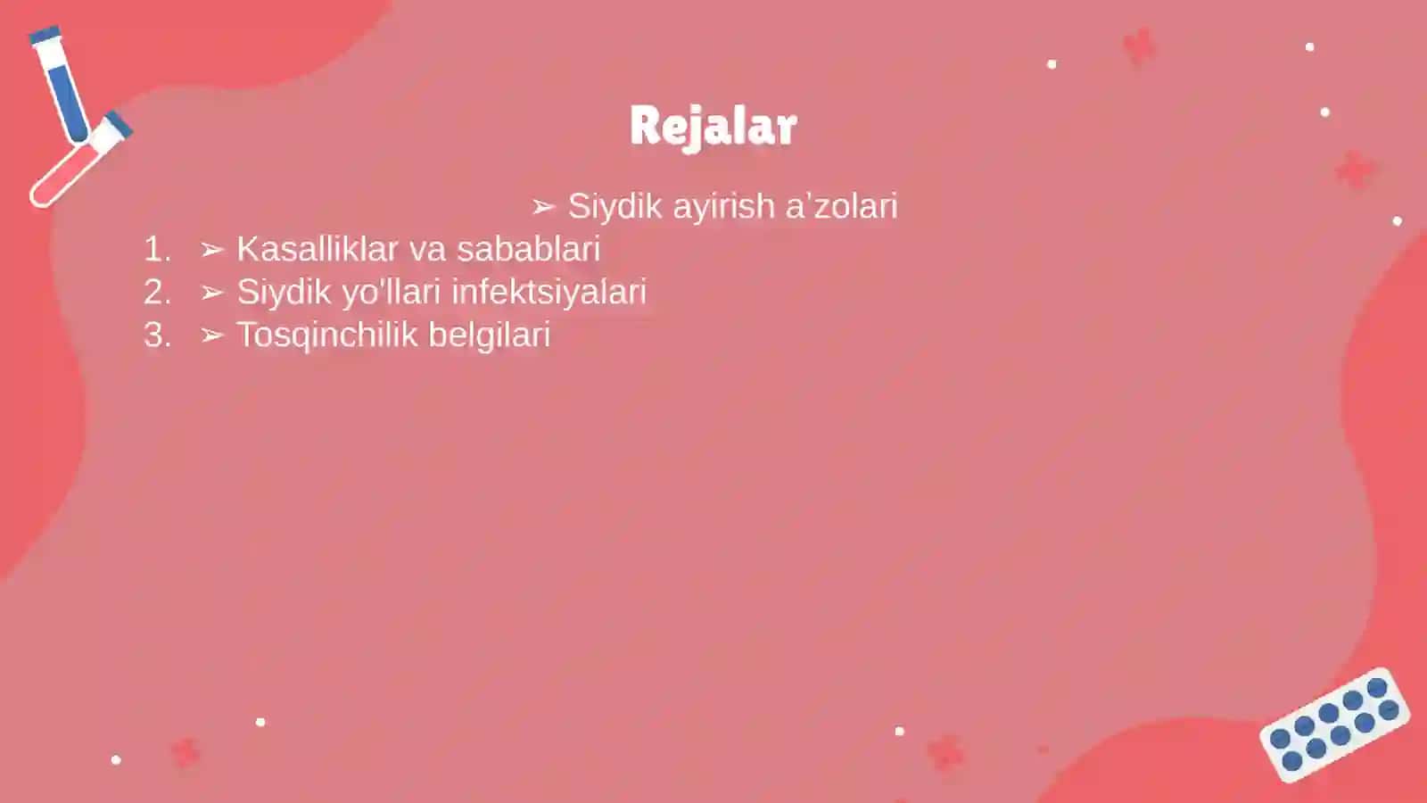 Siydik Ayirish Aʼzolari Kasalliklari 2