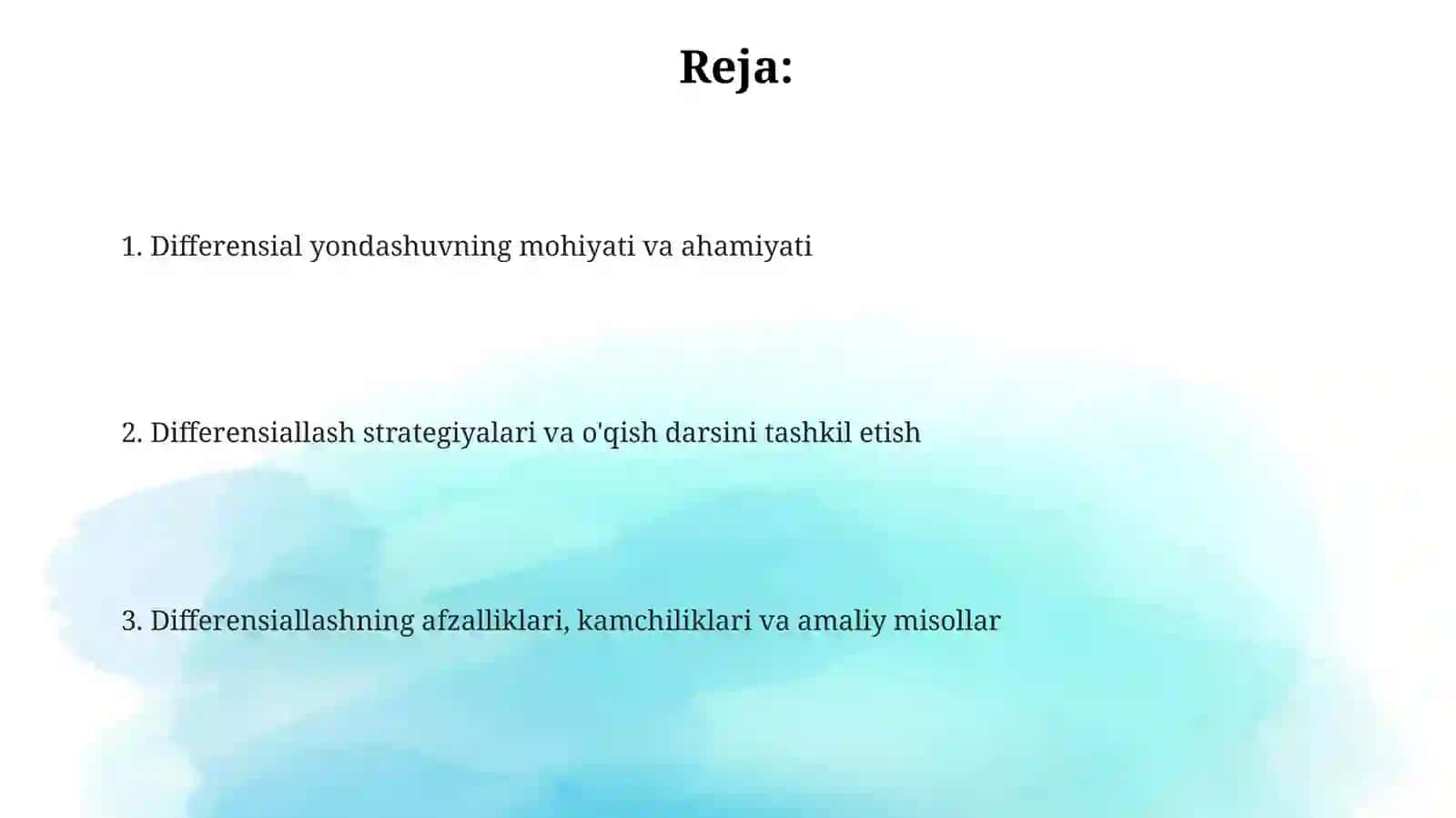 Differensial yondashuv asosida o'qish darslarini tashkil etish 2
