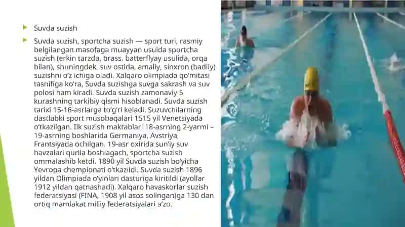 Suzish usullarida qo’l va oyoqlar harakati 2