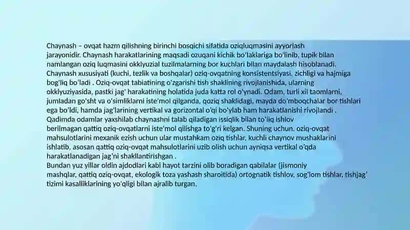 Chaynash Mushaklarining Kuchi va Ishi 2