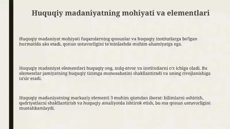 Huquqiy Madaniyat 2