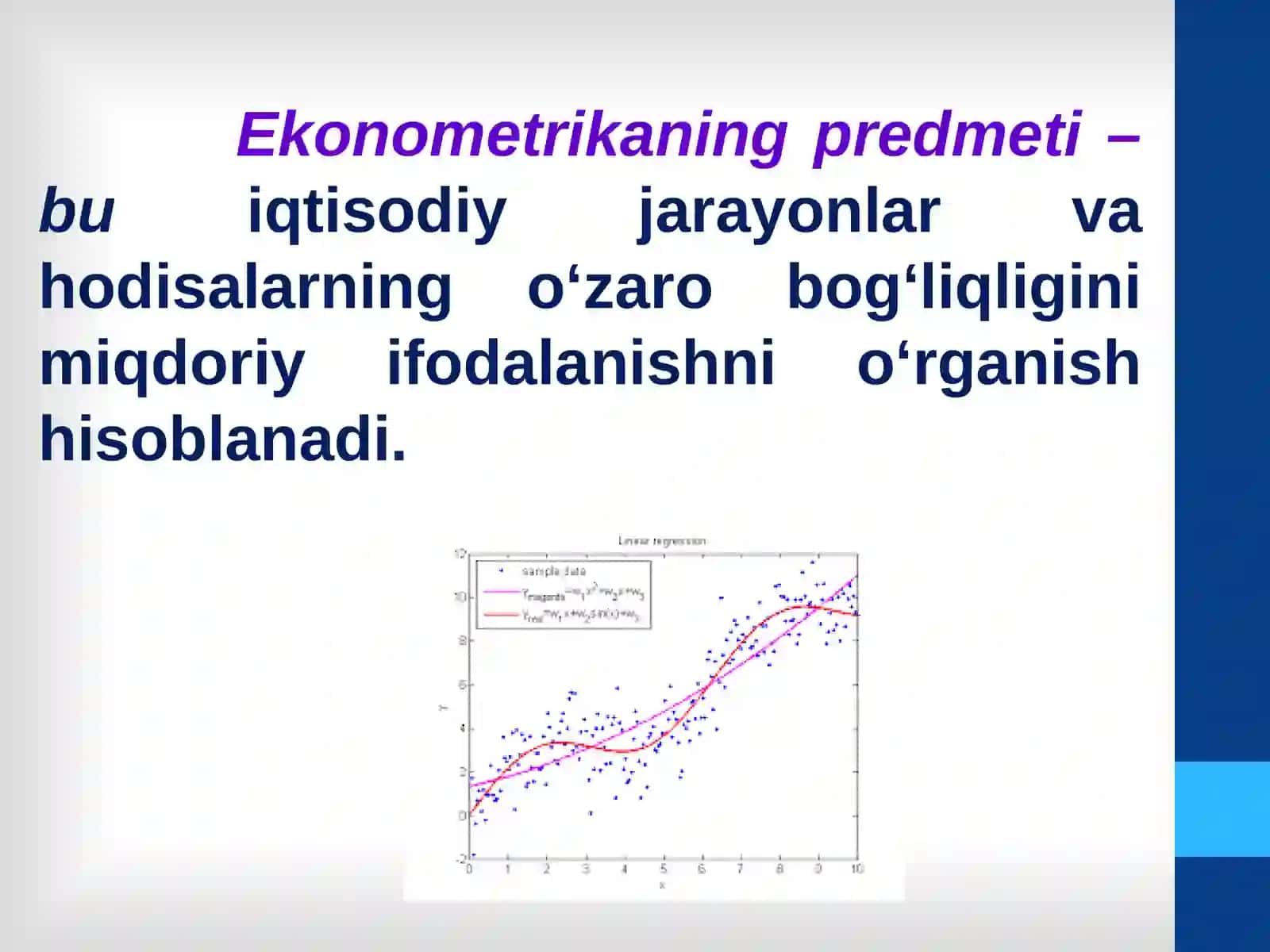 EKONOMETRIK MODELLARNI TUZISHNING METODOLOGIK ASOSLARI 2