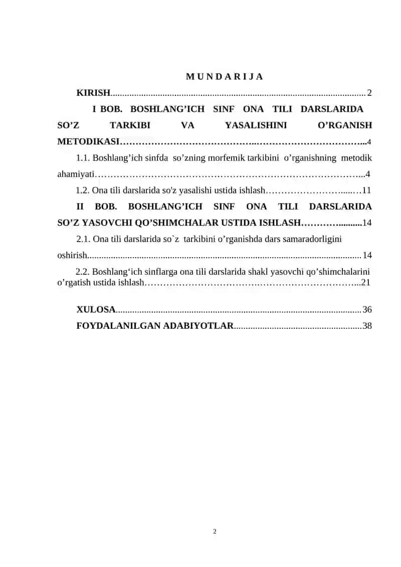 BBOSHLANGʻICH SINFLARDA "SOʻZ TARKIBI" MAVZUSINI O’RGATISHDA SAMARALI USULLARDAN FOYDALANISH. 2