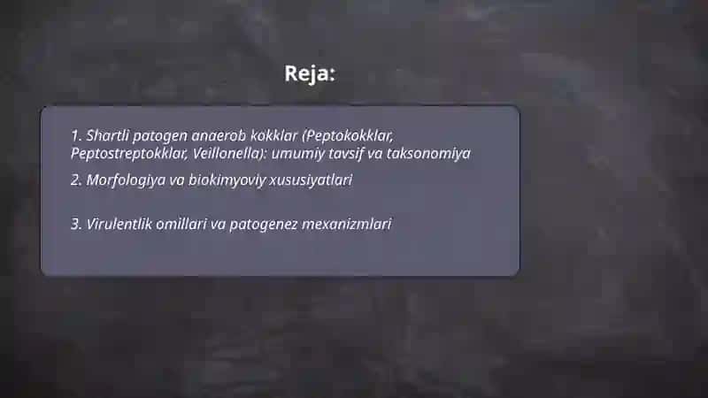Shartli patogen anaerob kokklar 2