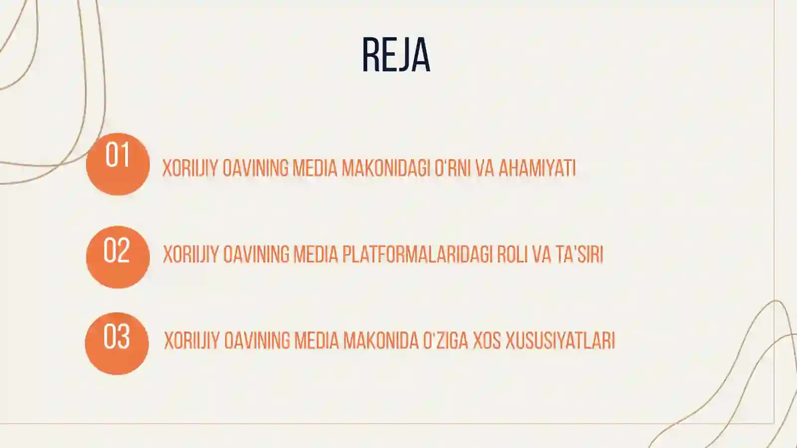 Xoriijiy OAVning media makondagi o‘rni 2