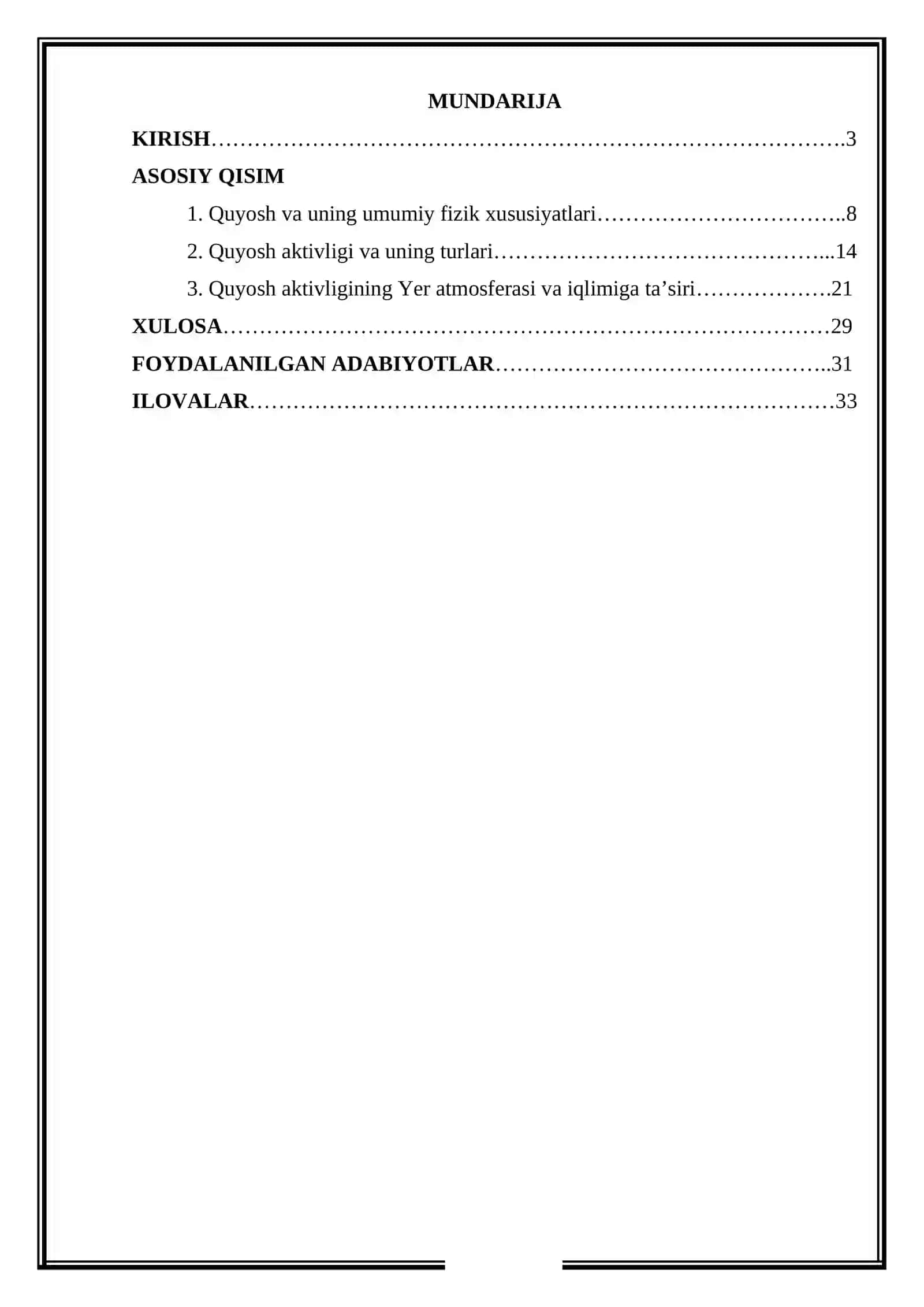Quyosh aktivligi va uning yerga ta'siri 2