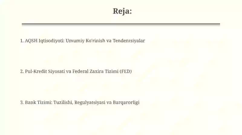 AQSH Iqtisodiyoti 2