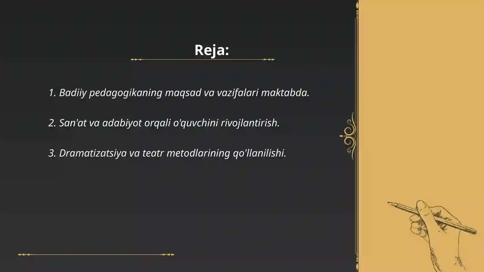 Badiiy pedagogikaning qo'llanilish usullari 2