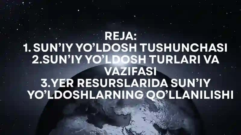 SUN’IY YO’LDOSHLAR 2