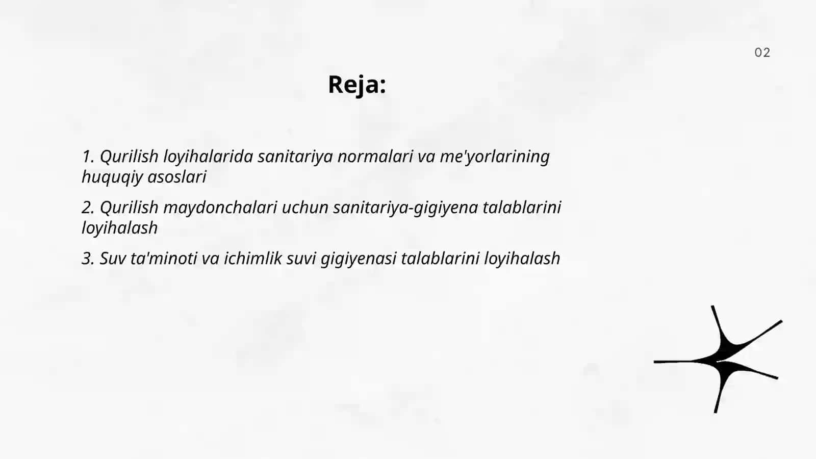 Qurilish loyihalarida sanitariya normalari va me'yorlarining huquqiy asoslari 2