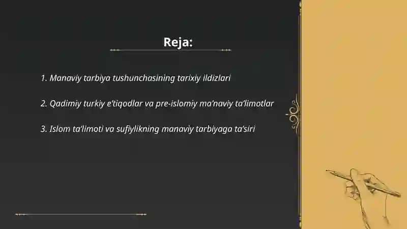 Manaviy tarbiya toʻgʻrisida ilk tasavvurlar qarashlar va taʼlimotlar 2
