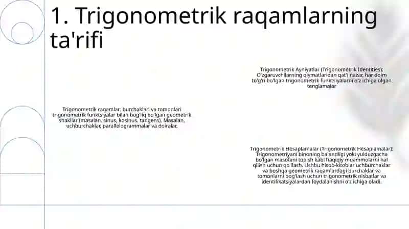 Trigonometrik Ayniyatlar 2
