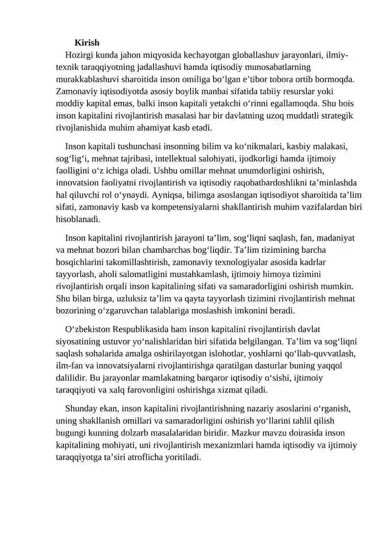 Insоn kаpitаlini rivоjlаntirish 2