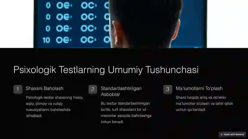 Psixologik Testlar va Ularning Imkoniyatlari 2