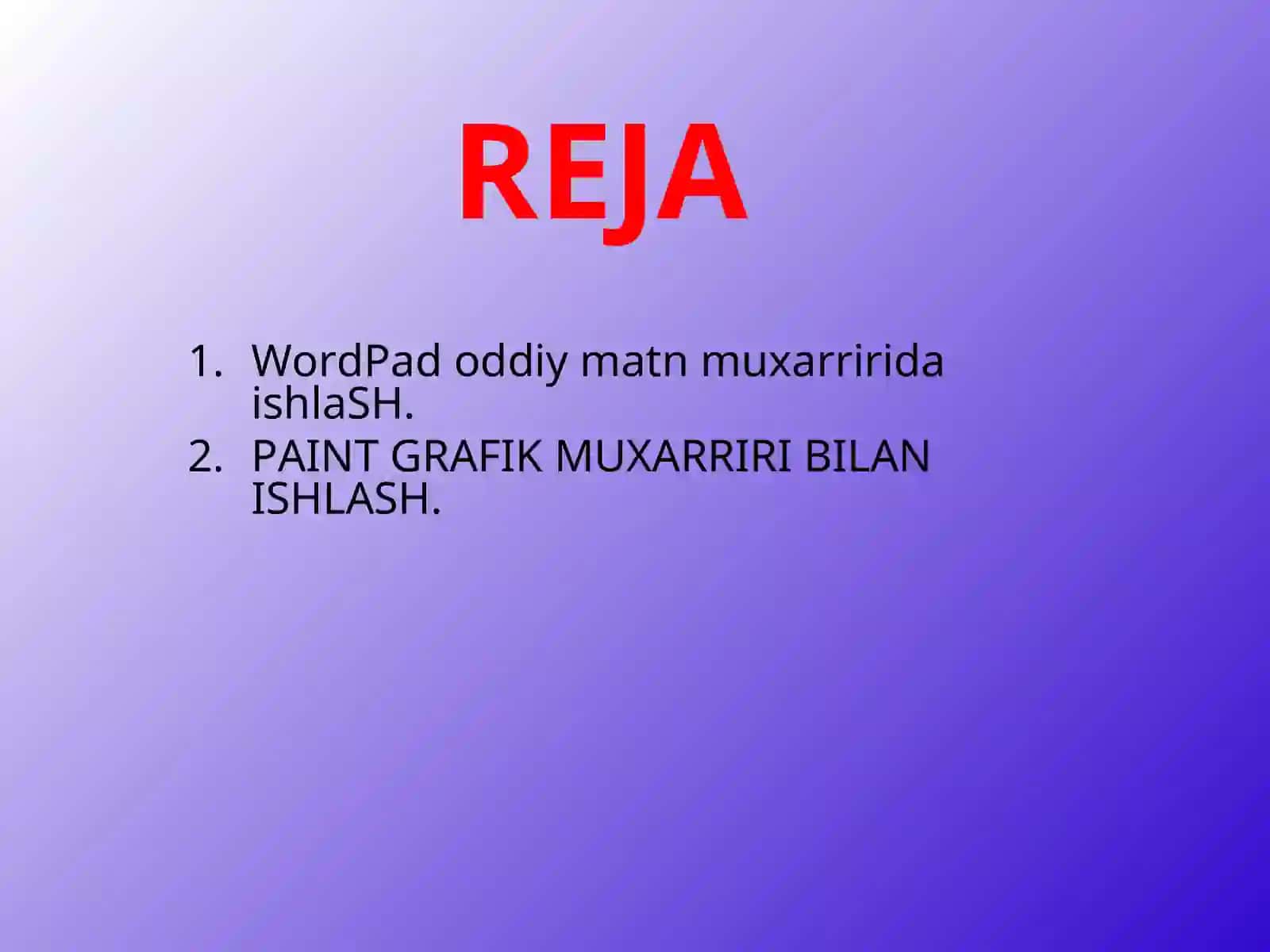 Windows OTning standart dasturlari 2
