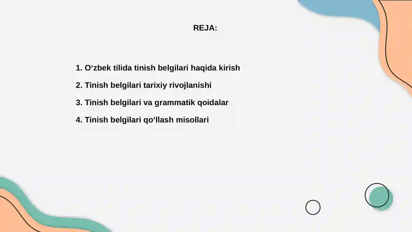 Oʻzbek tilida tinish belgilari oʻrganish va qoʻllash 2