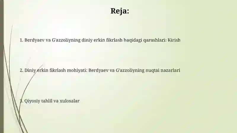 Diniy Erkin Fikrlash 2