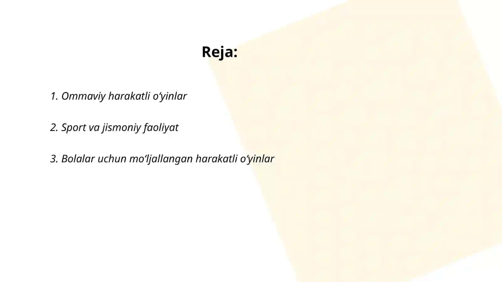 Ommaviy harakatli oʻyinlar 2
