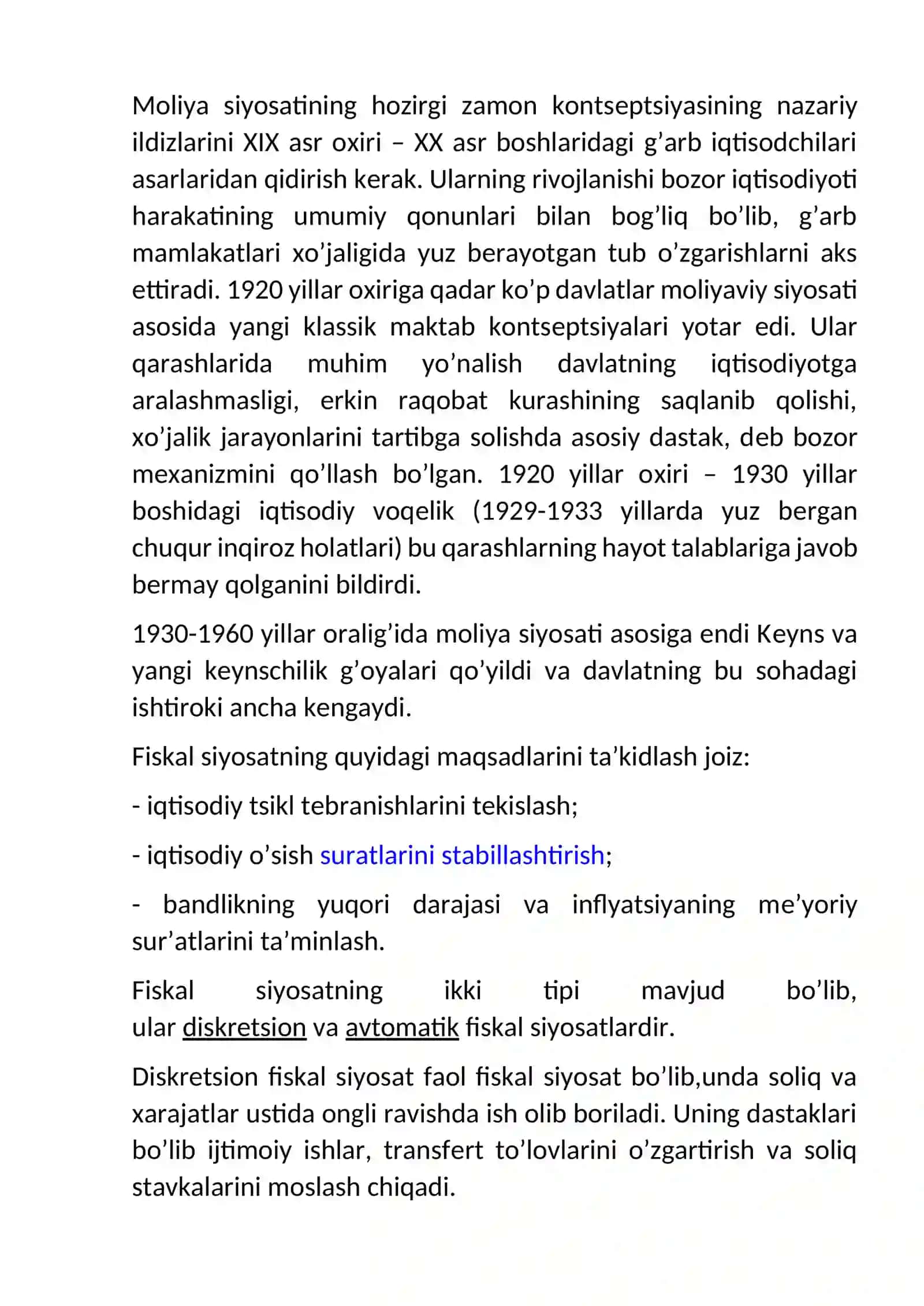 Byudjеt-soliq siyosati 2