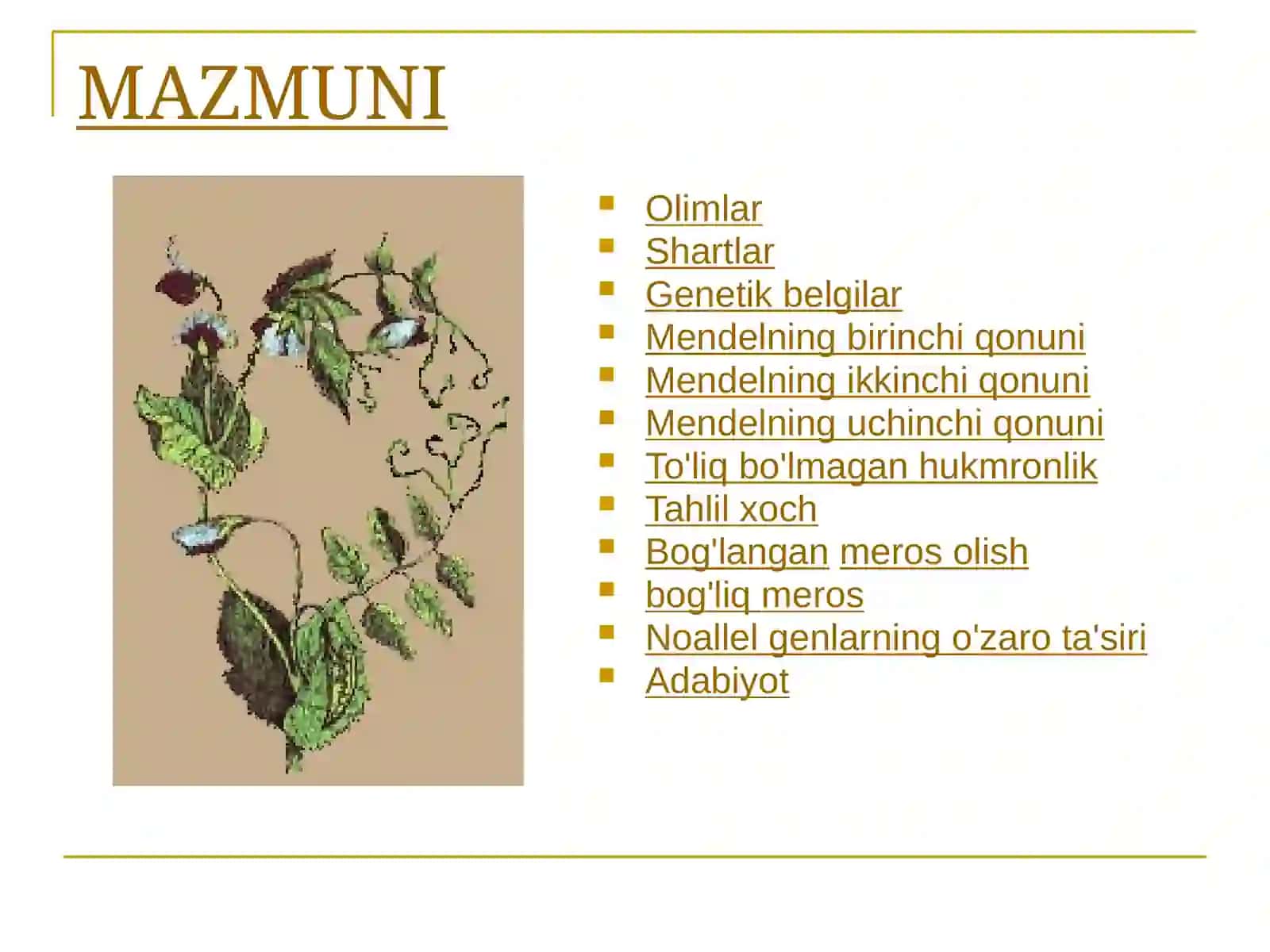 GENETIKANING ASOSIY QONUNLARI 2