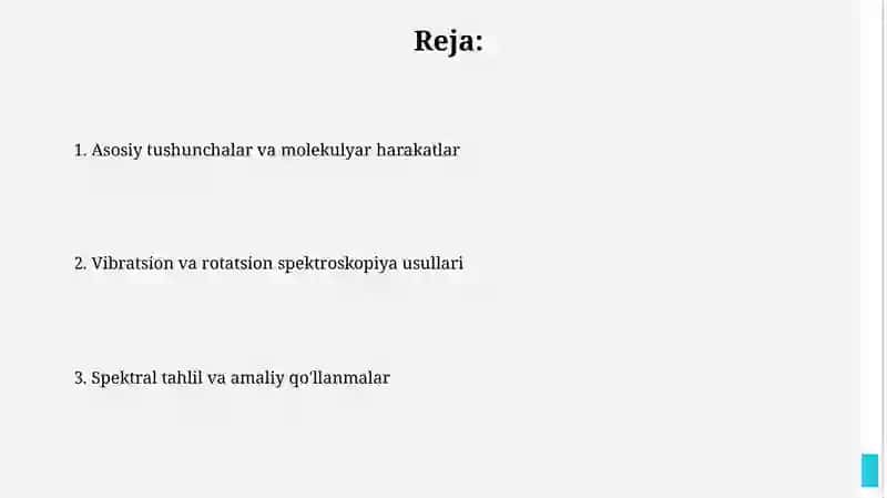 Organik malekulalarning tebranma va aylanma spektrlari 2