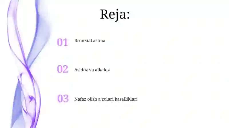 Nafas olish kasalliklari 2