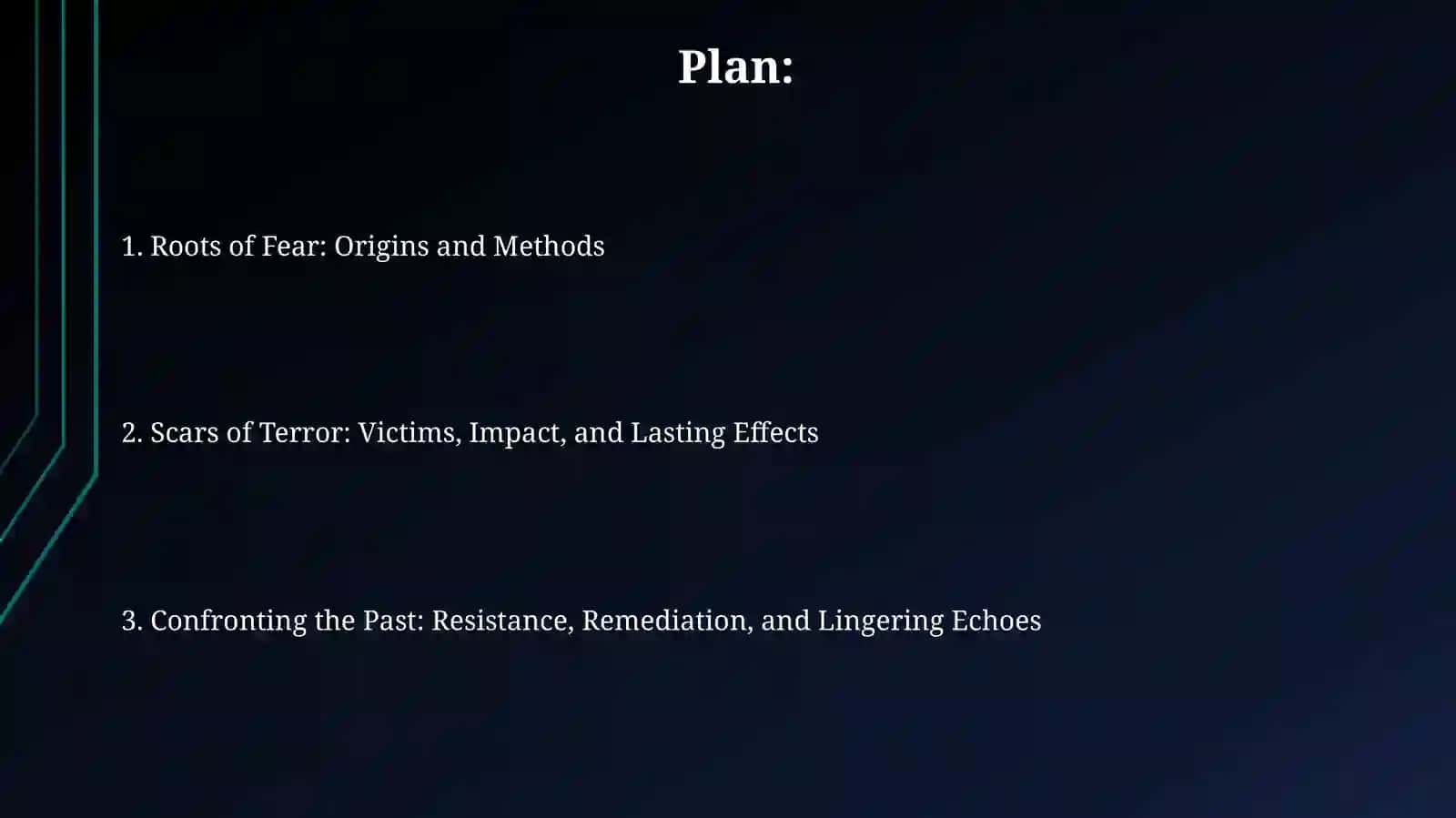 Roots of Fear: Origins and Methods 2
